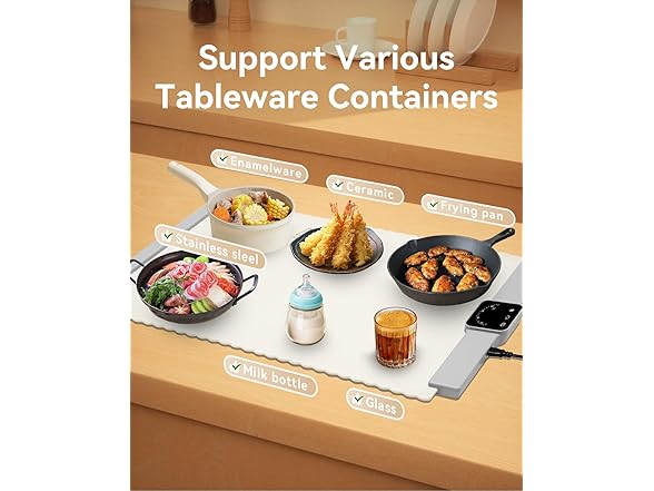 (2 Pack) Food Warmer Mat