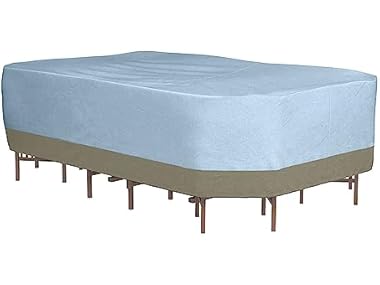 $25.99, Was $53.99, 51% Off! Medium 105 in. Rectangle Patio Table with Chairs Cover dealfomo