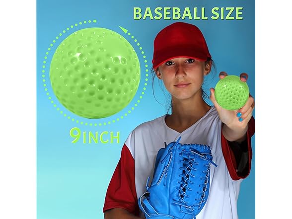 JIA 12 Pack Practice Baseballs - 9-Inch