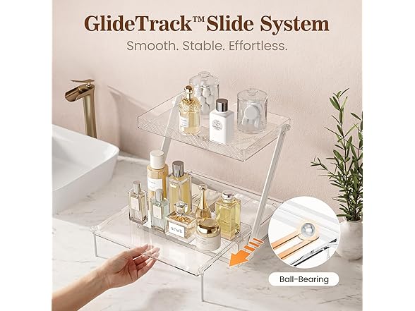 Pomohome 3-Tier Bathroom Countertop Makeup Organizer