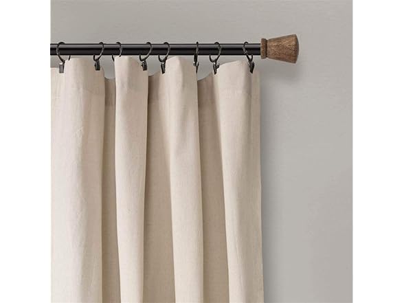 Lush Decor Linen Button Window Curtain P