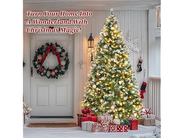 7.5ft Prelit Spruce Artificial Christmas Tree