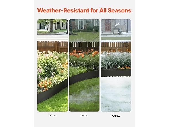 VEVOR 3-pack Steel Garden Edging Borders