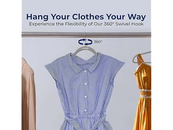 SereneLife 10 Pcs Grey Velvet Hangers