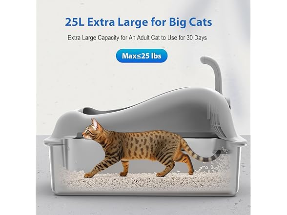 High Sided Stainless Cat Litter Pan
