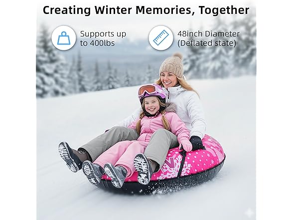 ASKPULION Snow Tube for Sledding Heavy Duty