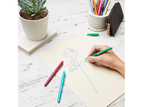 Amazon Basics Felt Tip Marker Pens - Astd