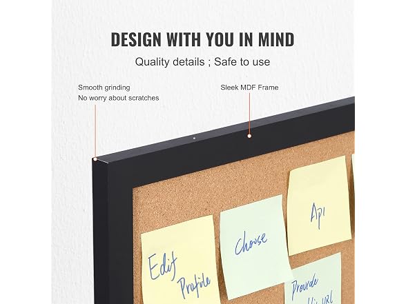 VEVOR Cork Board, 24 x 18 inch