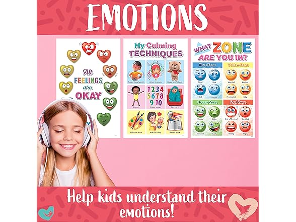 DeeDee's Feelings Chart Set, 11x17", 4pc