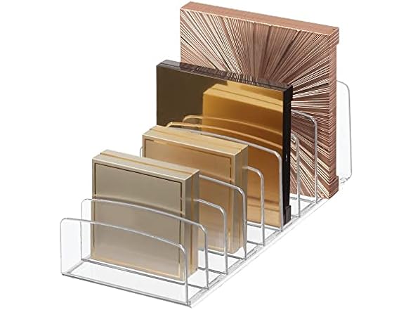 iDesign BPA-Free Plastic Divided Makeup Palette Cosmetic Organizer