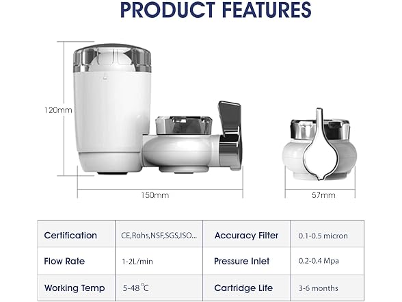 WBM Home Faucet Filter Reduces Lead