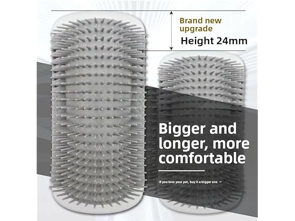 (2 Pack) Cat Corner Self Groomer Brush, Scratcher Post
