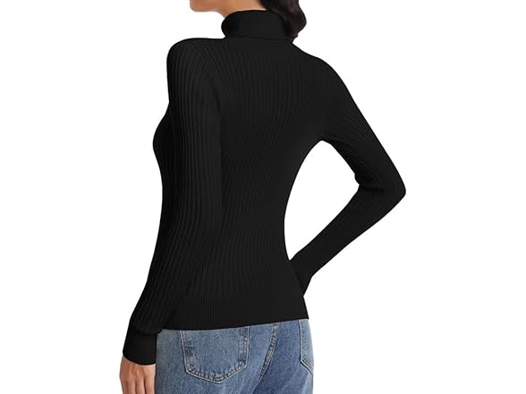 Ribbed Mock Neck Sweater for Women