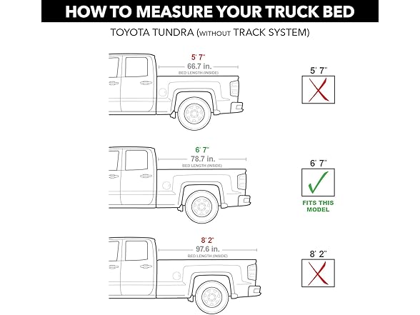 Truck Bed Tonneau Cover Fits 2007 - 2021 Toyota Tundra