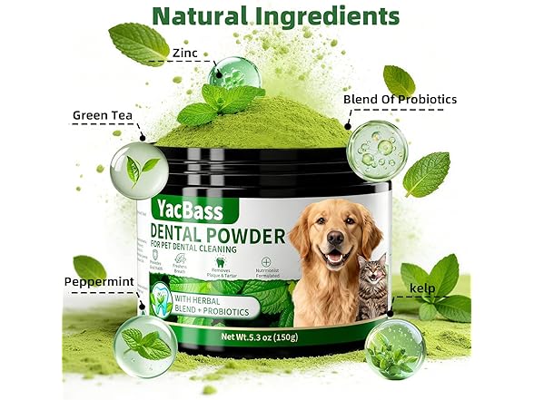 YacBass 2Pk Dog Dental Powder