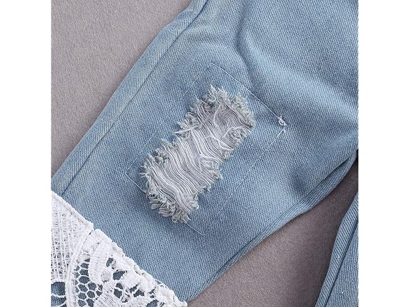 Ciycuit (0-6 MOS) Newborn Baby Girl Lace Jeans