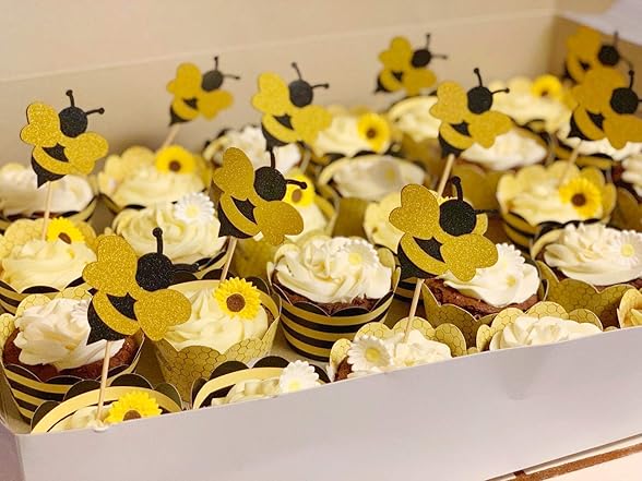 Bumble Bee Birthday Party Toppers