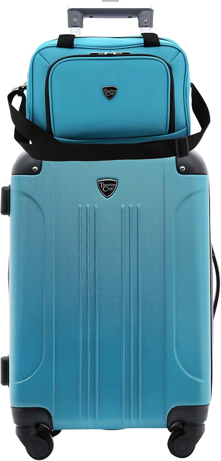 Travelers Club Hardside Luggage, Black, 5 Piece Set - Gallery 24