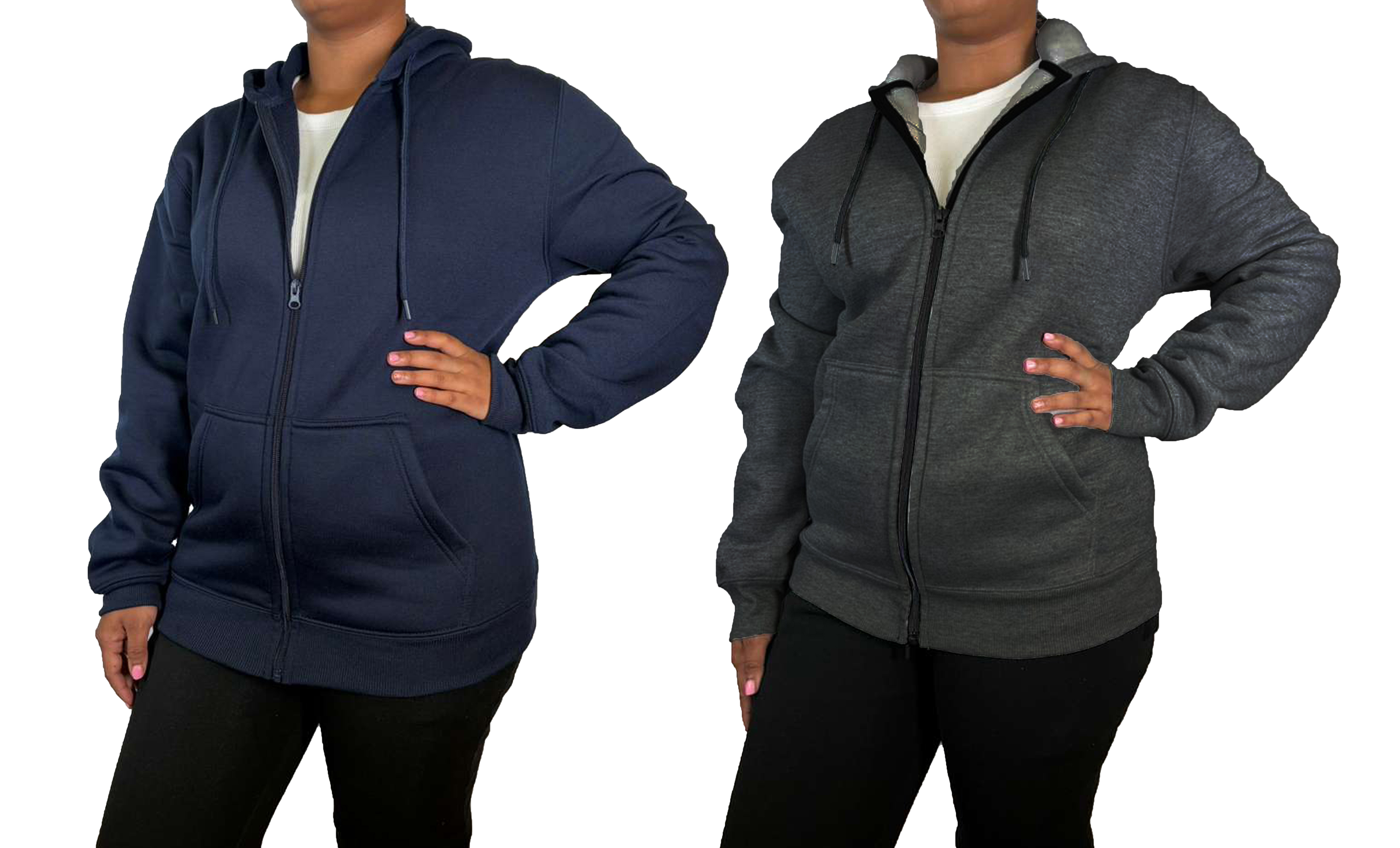 Womens Heavyweight Fleece-Lined Tech Zip Hoodie - Gallery 25