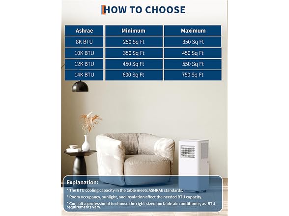 GarveeHome 8,000 BTU Portable Air Conditioner