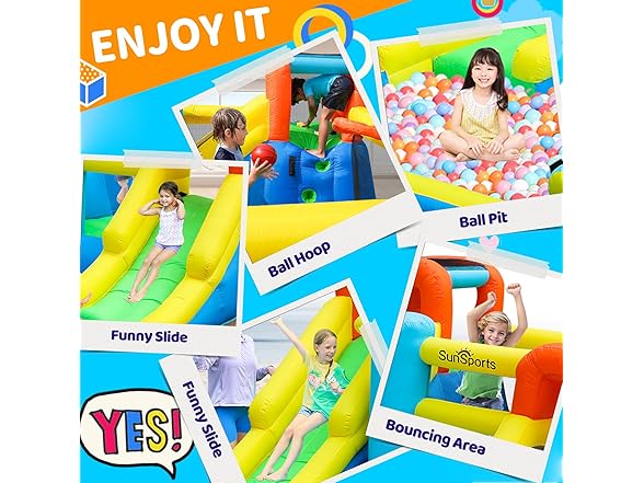 Bounce House with Dual Slide