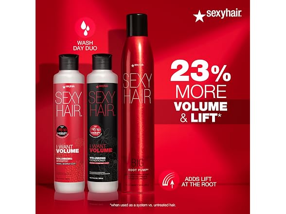 (2 Pack) Sexy Hair Root Pump Volumizing Spray Mousse, 10 oz