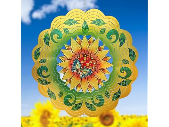 GOTOME Sunflower Wind Spinners 3D