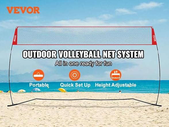 Freestanding Volleyball Training Net for Indoor