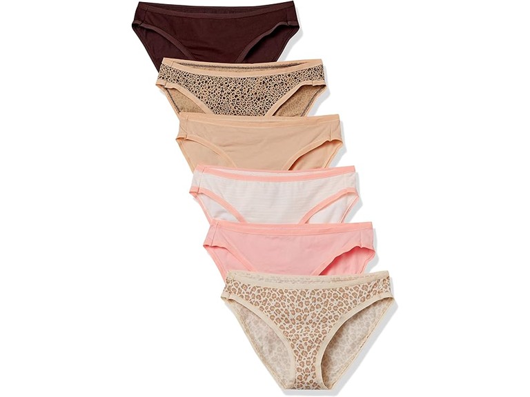 Amazon Essentials Women's Cotton Bikini Brief Underwear - 6Pk