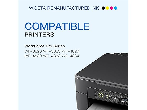 Wiseta Remanufactured 822 Ink Cartridges 6 Pack