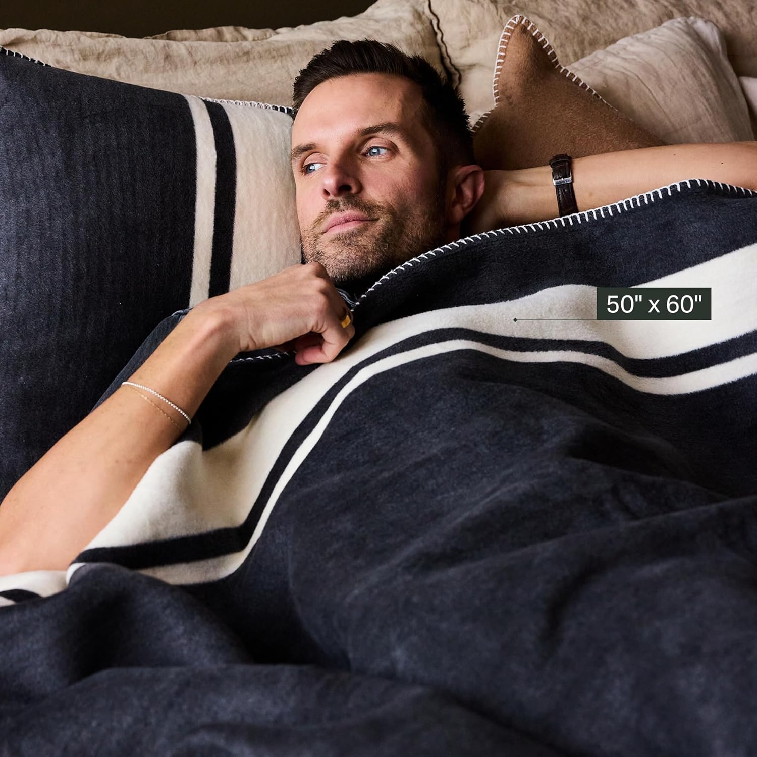 Preston Lane Highrise Throw 50x70 Slate - Gallery 10