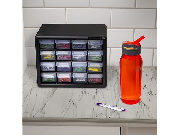 Akro-Mils 16-Drawer Plastic Drawer Storage Cabinet for Gar