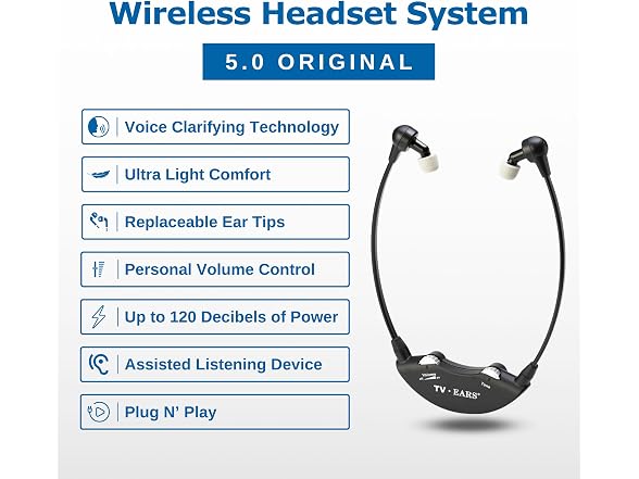 TV EARS Analog Wireless Headsets System