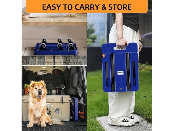 TROOZY Folding Hand Truck 6-Wheel Dolly 500lbs