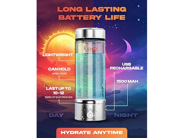 JONSOO Portable Hydrogen Water Bottle