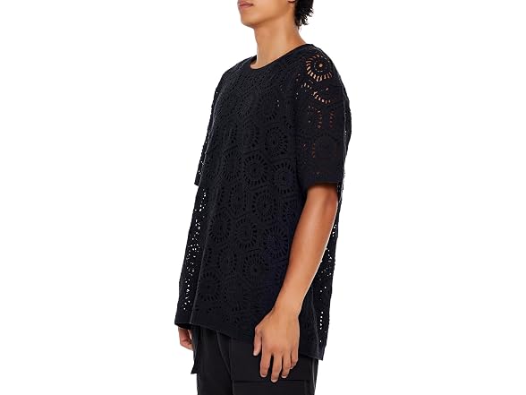 Forever 21 (L) Sweater-Knit Crochet Tee