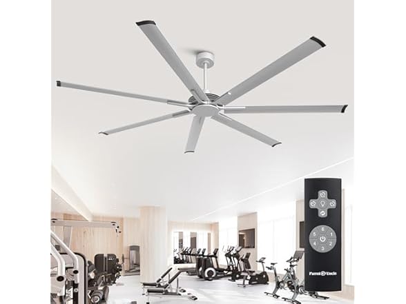 Parrot Uncle F8311S110V 100" Silver Industrial Ceiling Fan