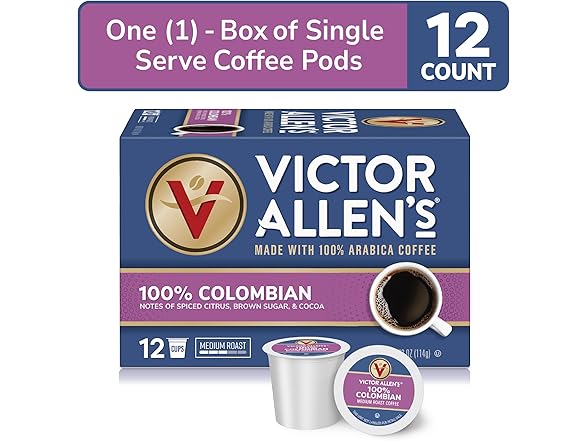 Victor Allen's Coffee 12ct 100% Colombian Coffee SSC