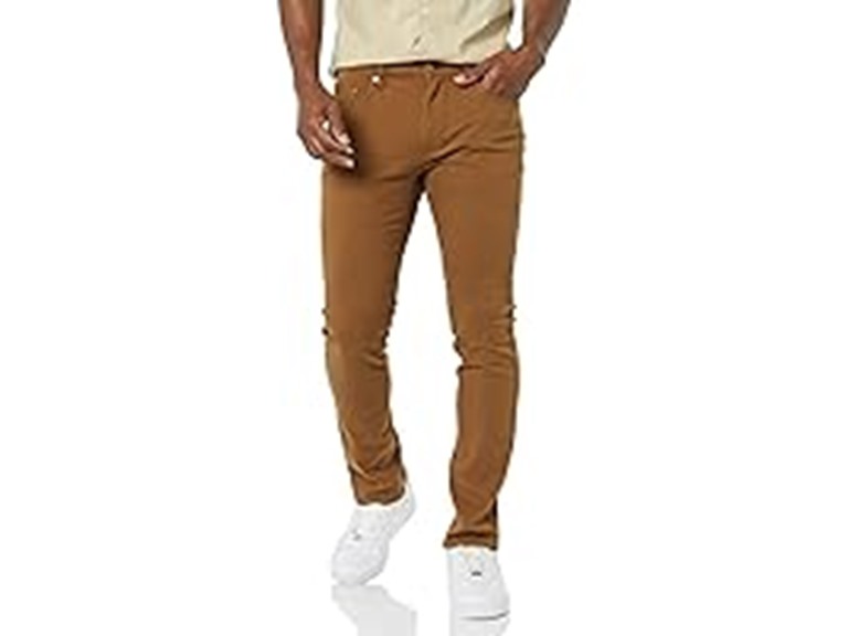 Amazon Essentials Men's Skinny-Fit Stretch Jean - Discontinued Colors, Dark Khaki Brown, 34W x 29L