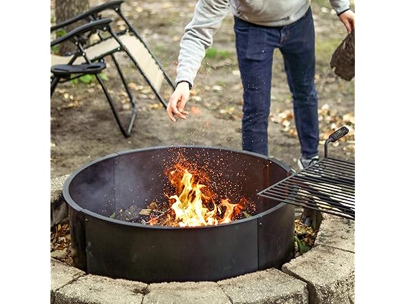 Sunnydaze Metal Fire Pit Ring - 36-Inch