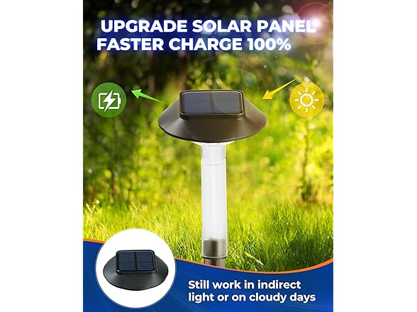 ALEPOD Color Changing Solar Pathway Lights, 8 Pk