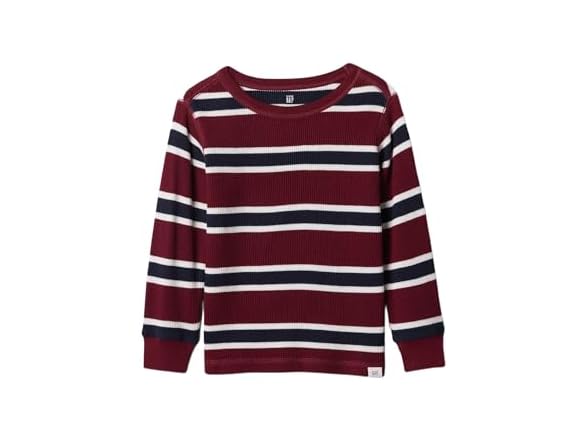 GAP Boys Long Sleeve Thermal Crewneck Bellwether