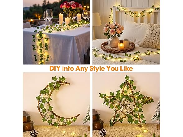 Lakumu Vine with Fairy Lights. 33ft (Your Choice)