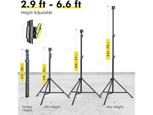 Fotoumgl 2 Pack Extendable Light Stand