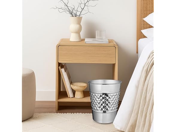 Monarch Abode Metal Bathroom Trash Can