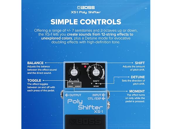BOSS XS-1 Poly Shifter | Compact Pitch