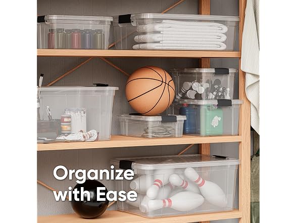 Superio Clear Small Storage Boxes with Lids, 2.3 Quart 36 Pack