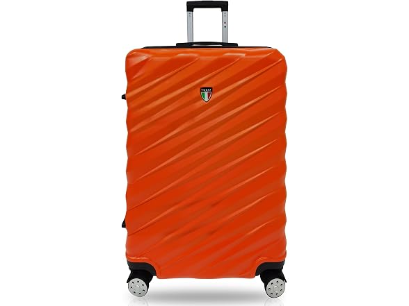 Tucci Italy Storto 3Pc Hardside Spinner Luggage Set Orange
