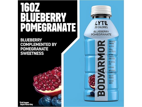 1CT BODYARMOR LYTE Sports Drink, Blueberry Pomegranate