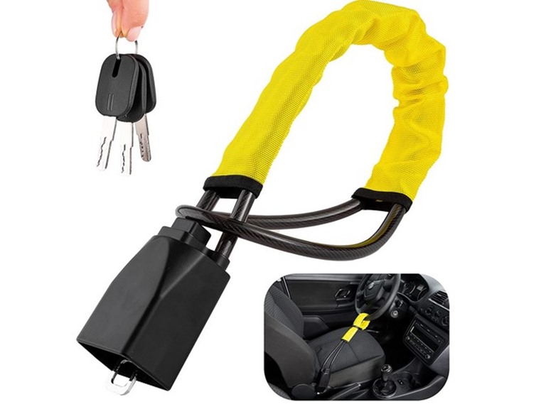 Zone Tech WL0007 Steering Wheel Lock Seat Lock Belt - Gallery 3